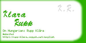 klara rupp business card